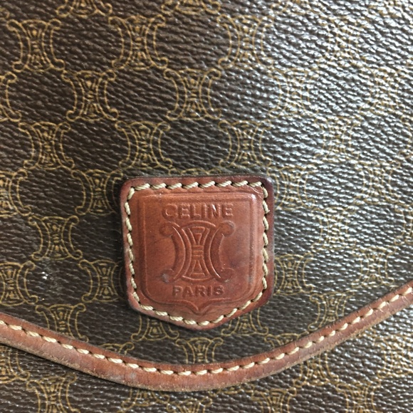 Celine Brown Macadam Crossbody Bag Sku#83996 - Picture 9 of 14